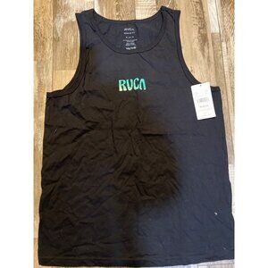 RVCA Mens Tourist Trap Tank Top Black, Medium